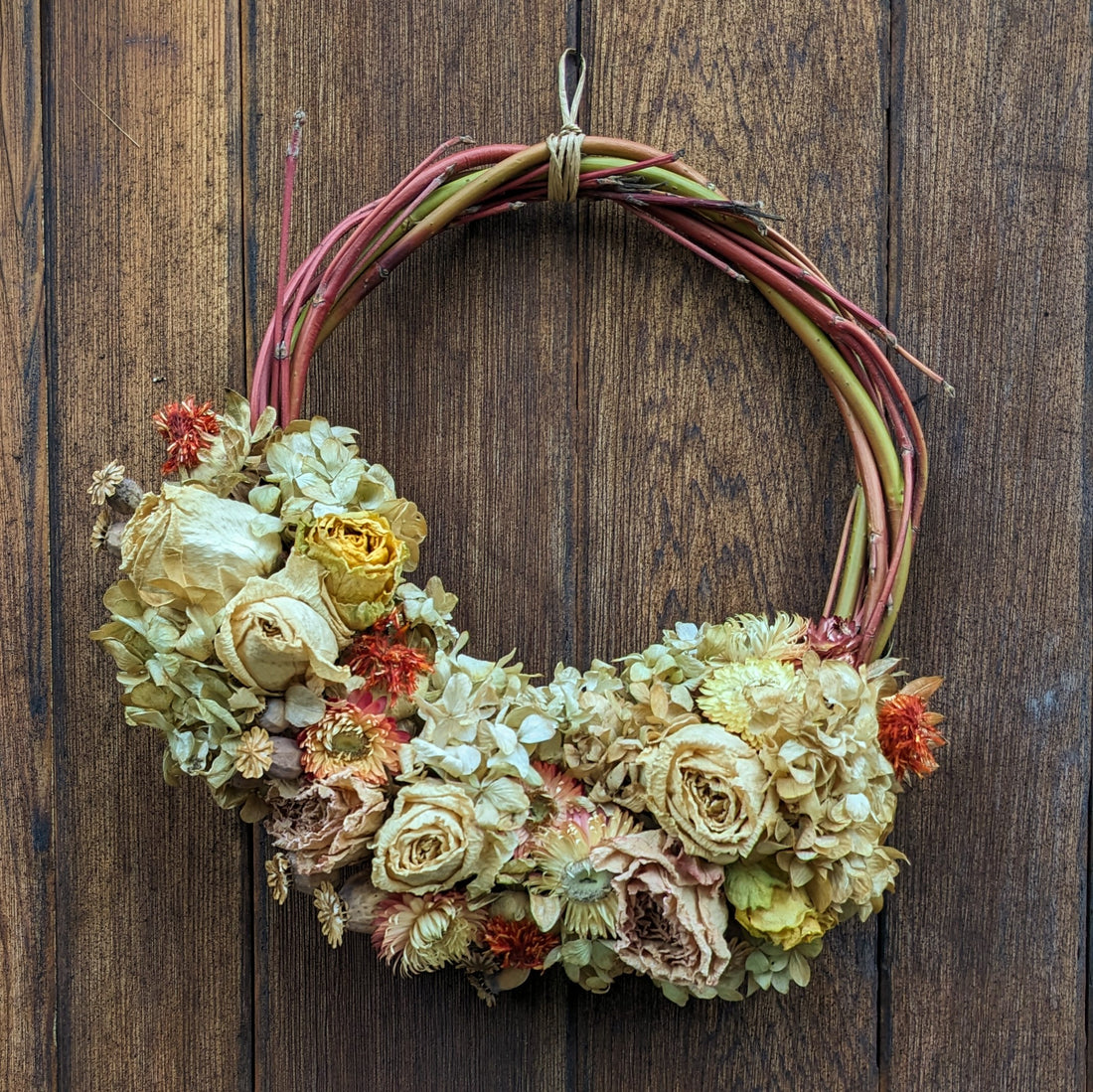 12" Dried Half Wreath