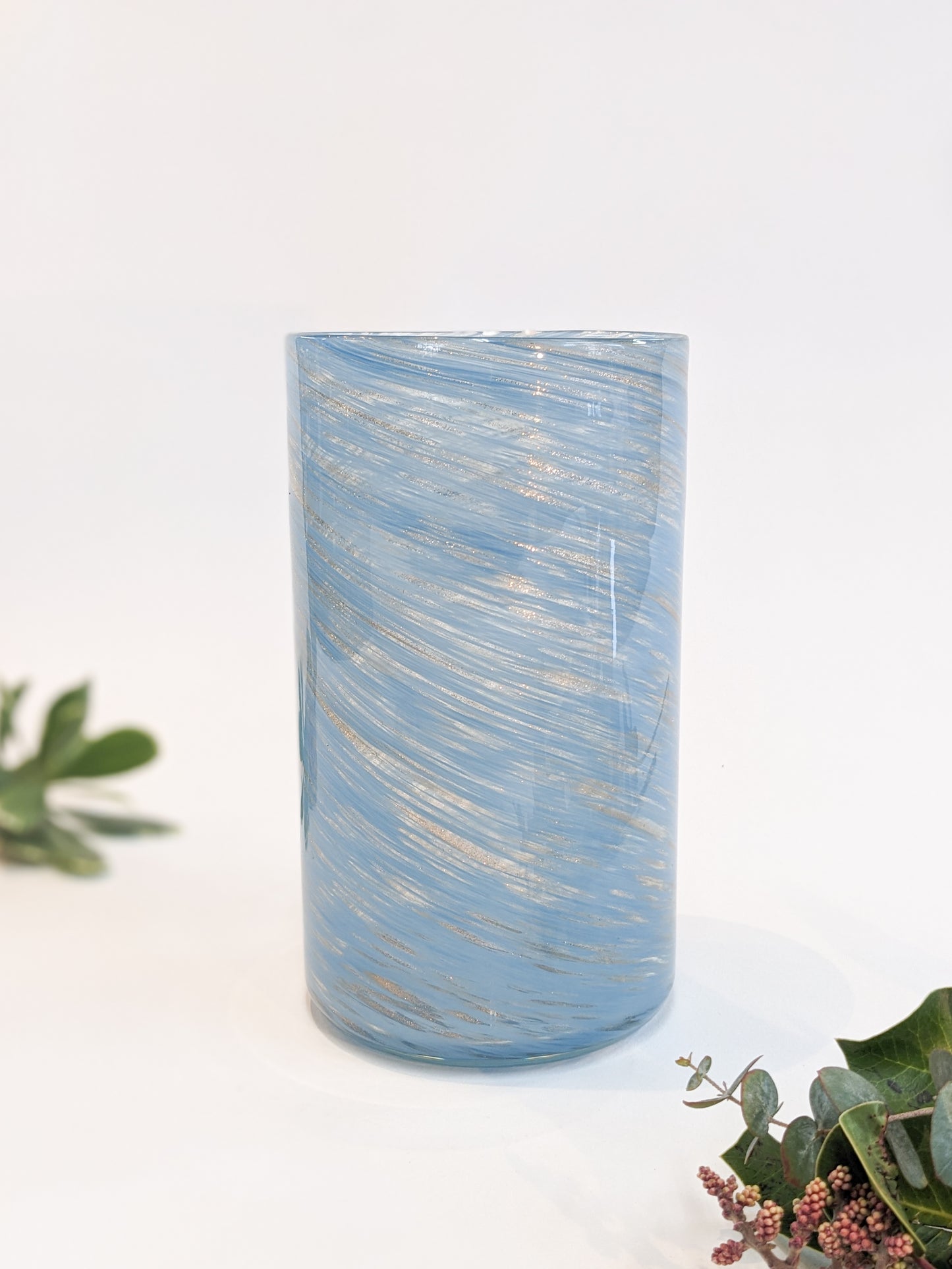 Nebula Swirl Handblown Glass Vase