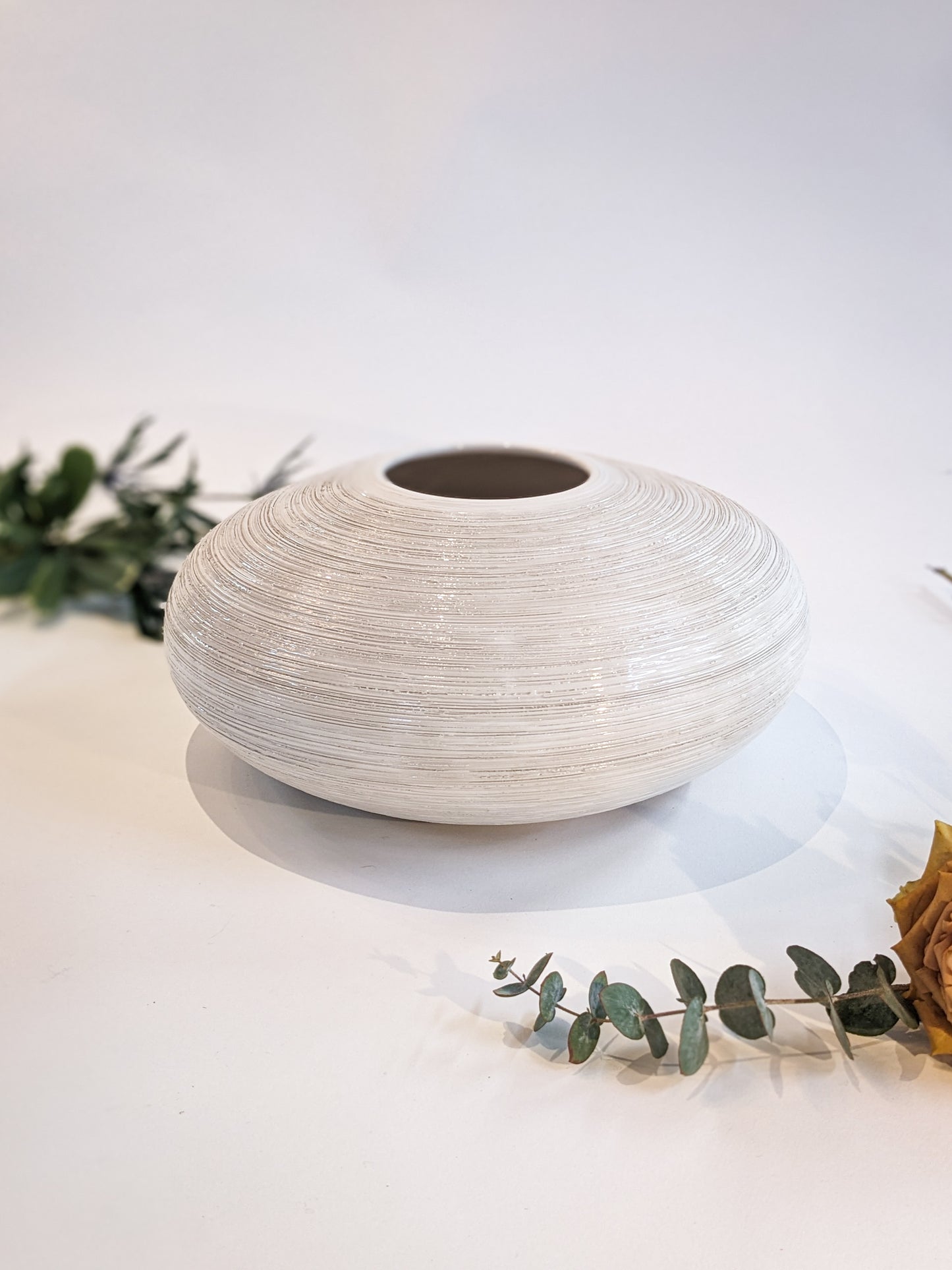 Grooved Fishbowl Vase