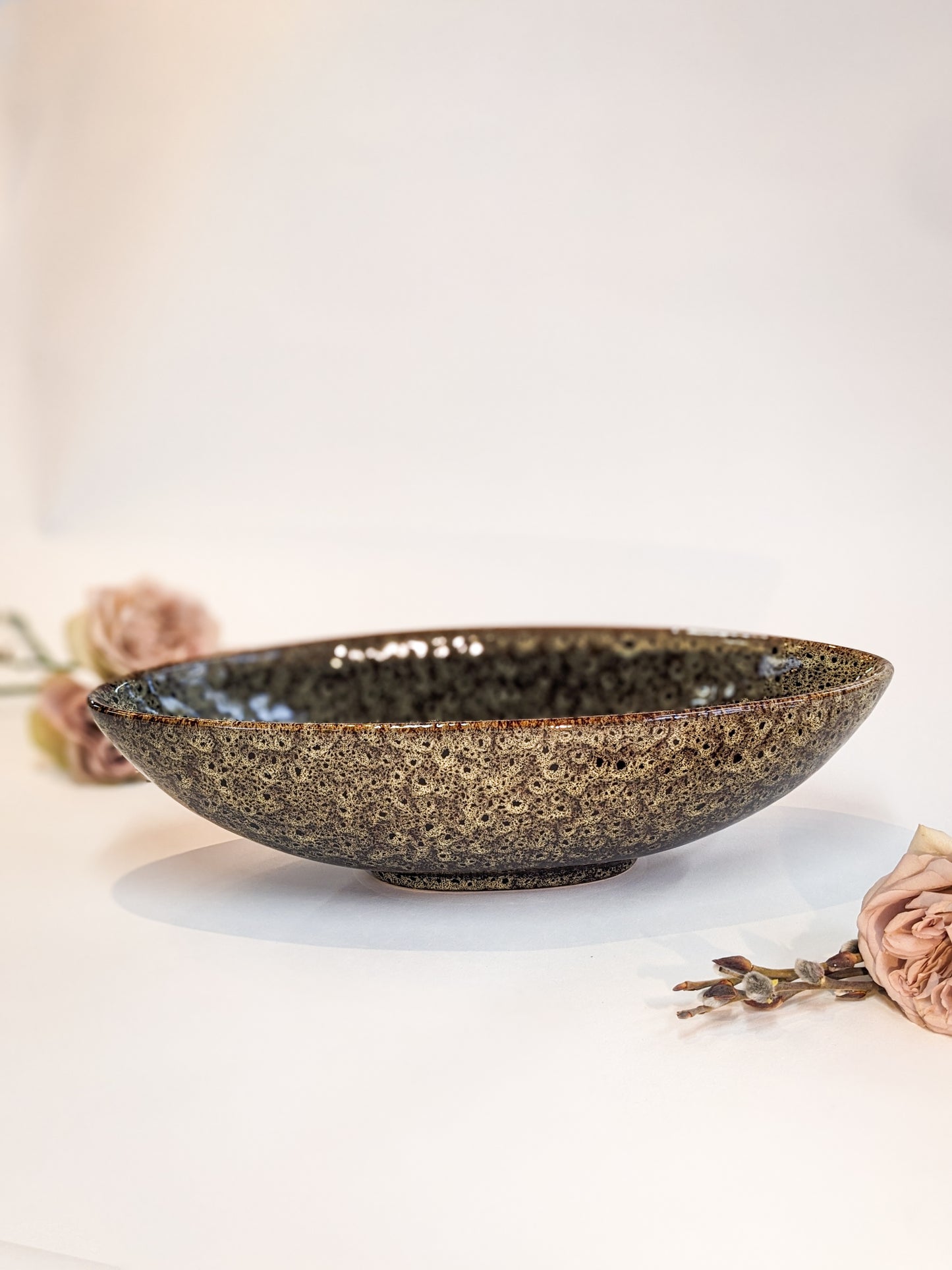 Brown Speckle Glaze Boat Case
