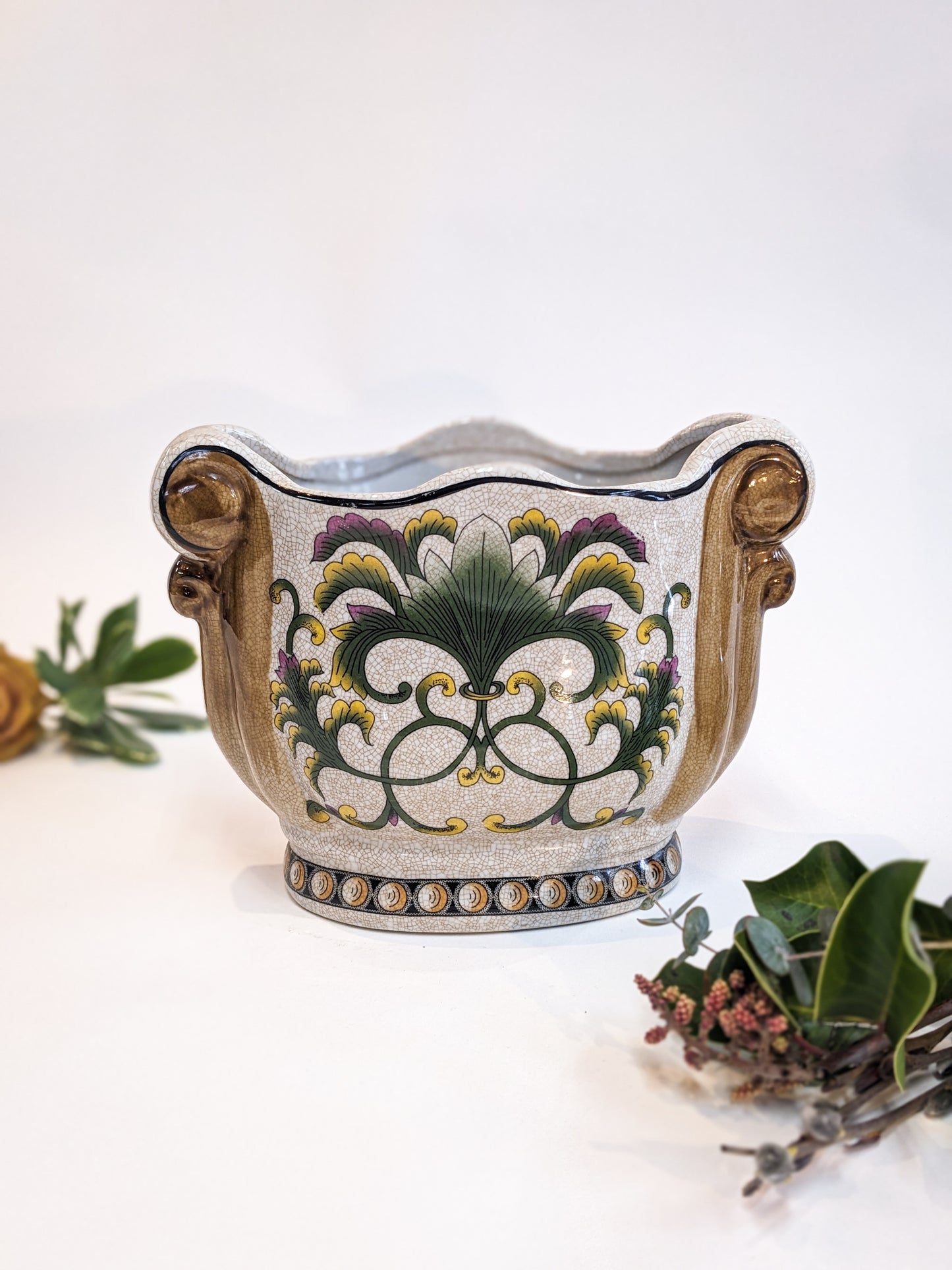 Italian Style Decorative Low Vase