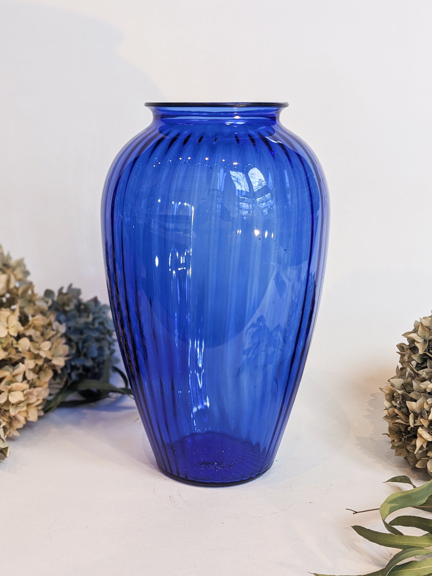 Large Blue Glass Urn