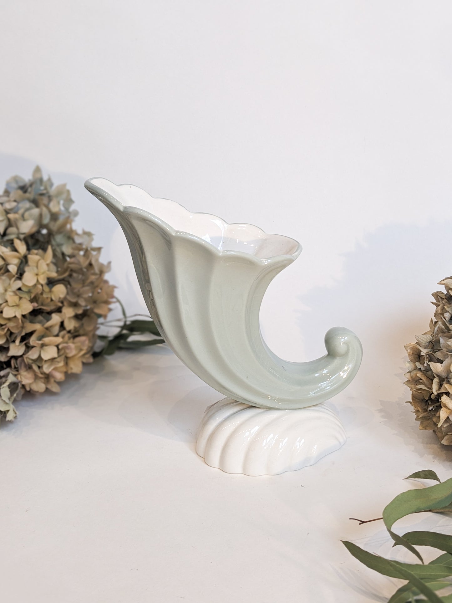 Pale Green Shell Vase