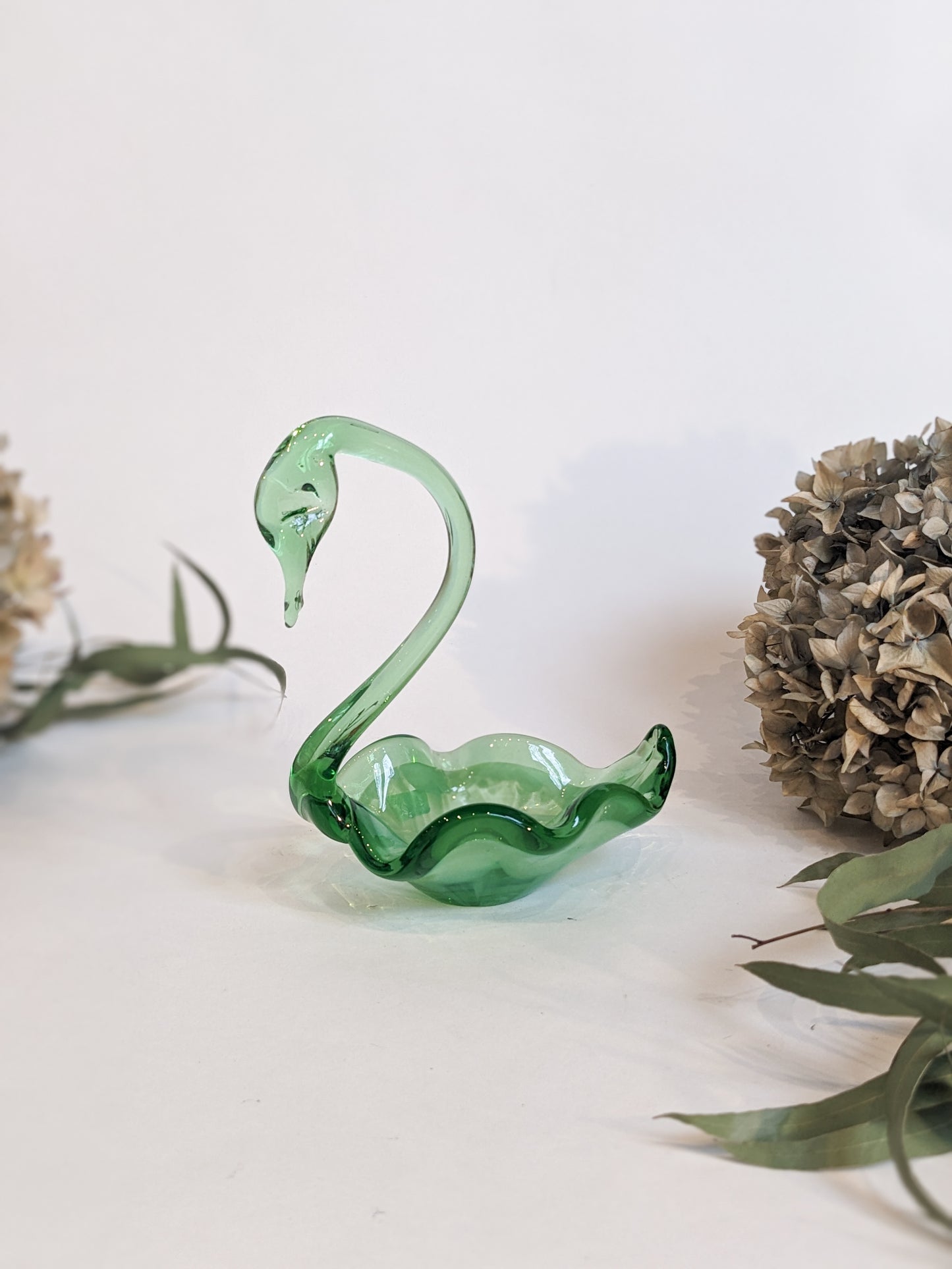 Green Glass Swan