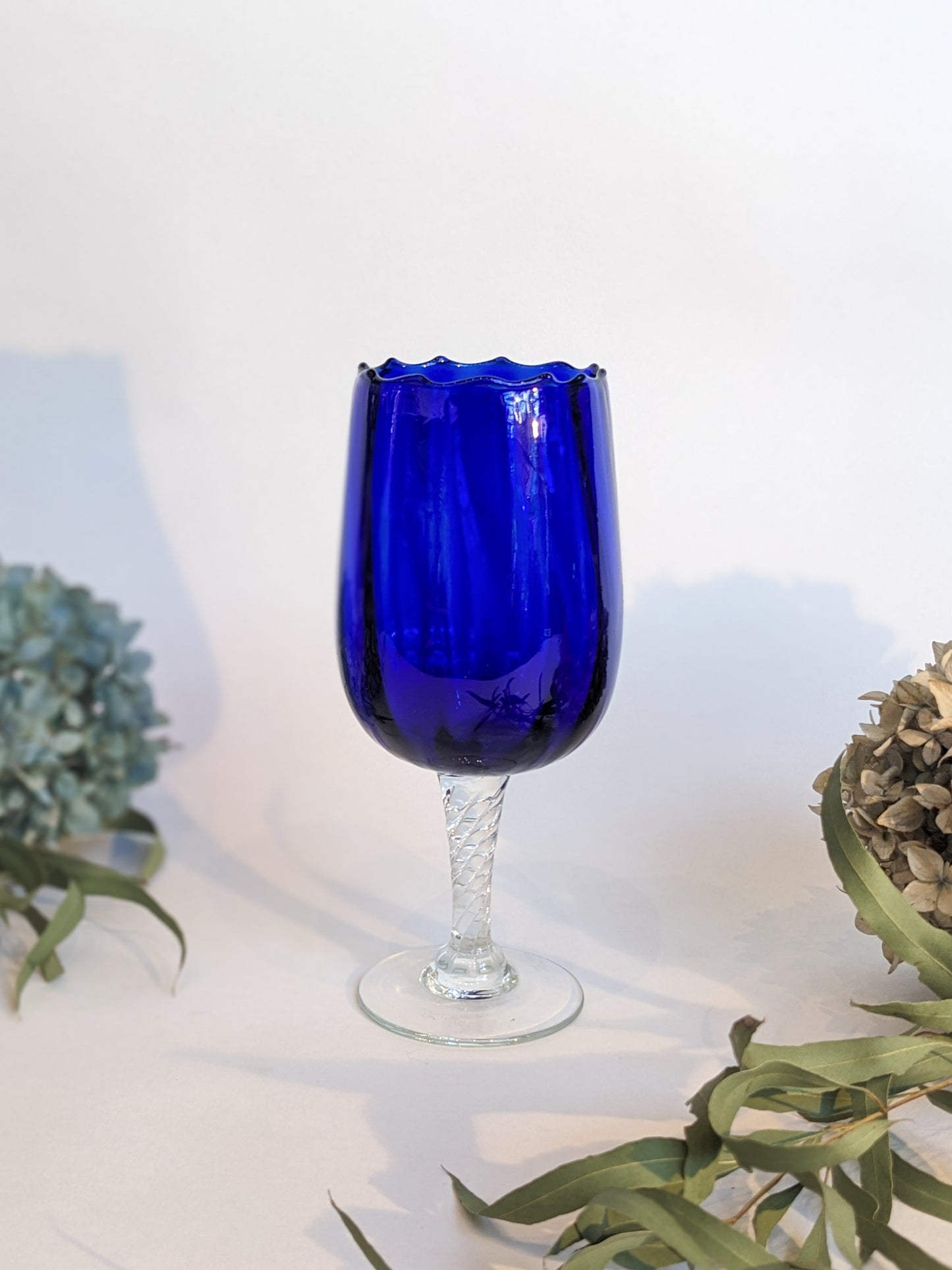 Blue Glass Goblet