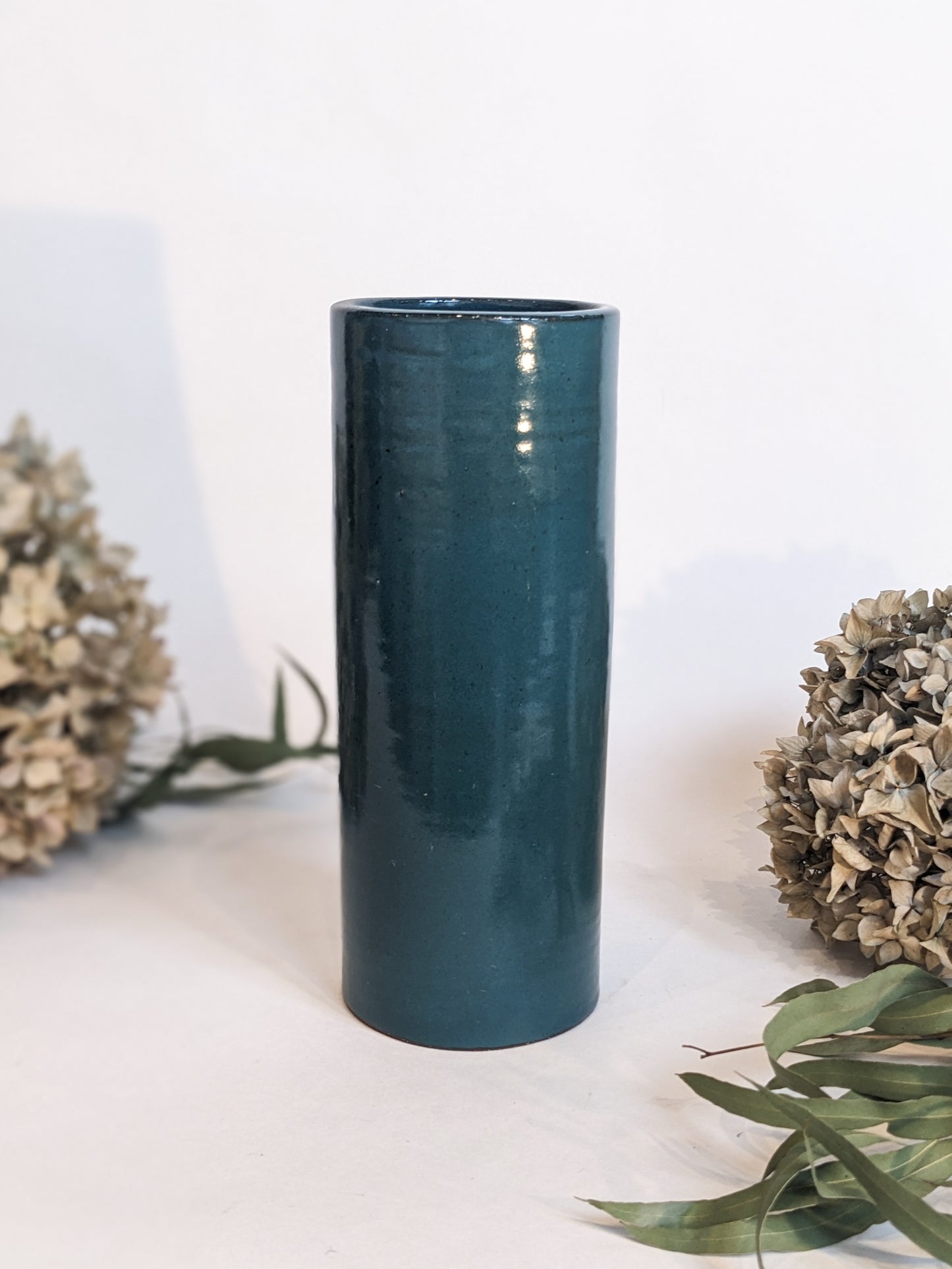 Handthrown Teal Cylinder