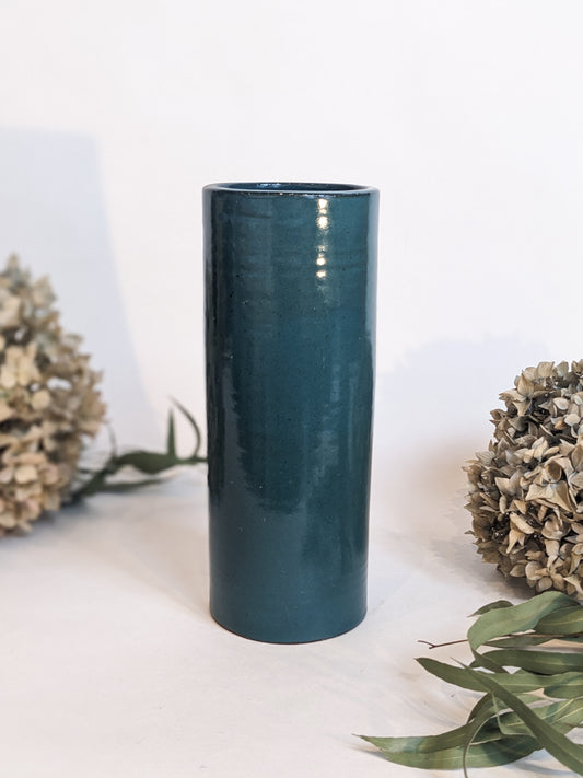 Handthrown Teal Cylinder