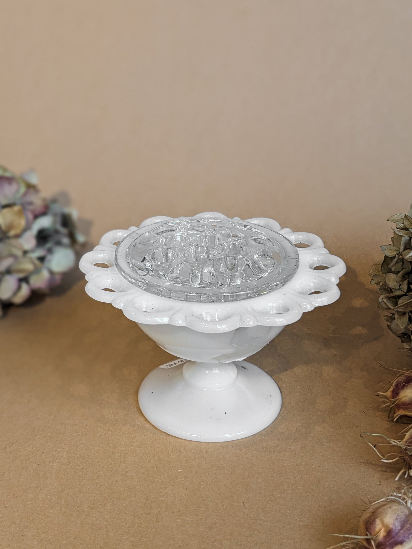 Milk Glass Rose Bowl