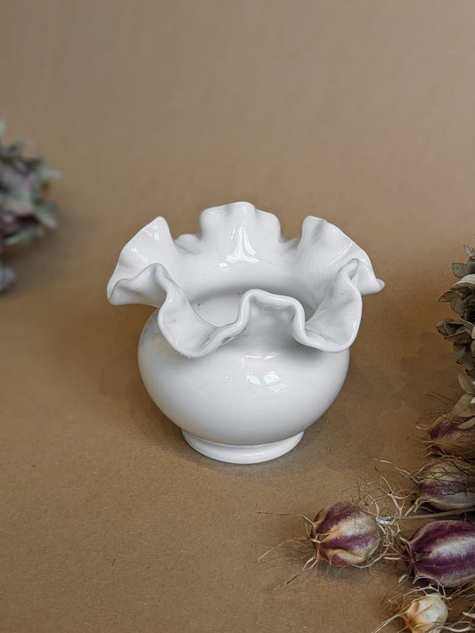Milk Glass Flower Vase