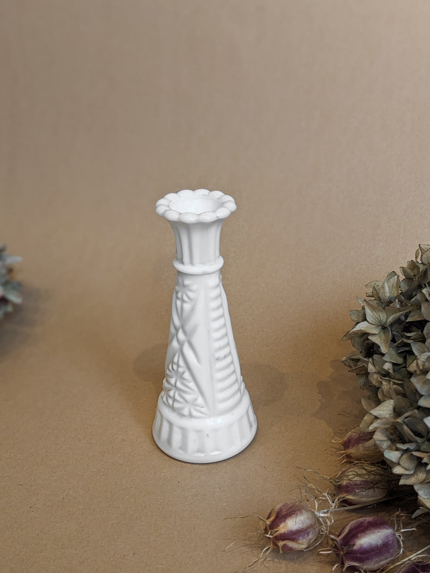 Milk Glass Bud Vases