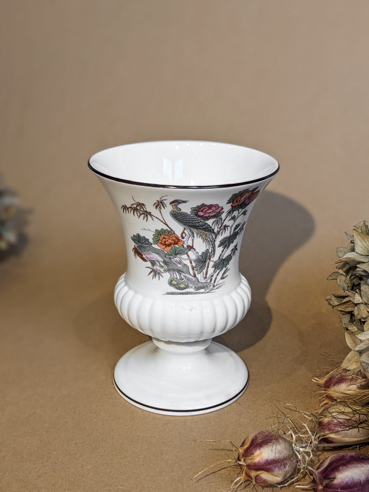 Small Bird Pattern Porcelain Urn