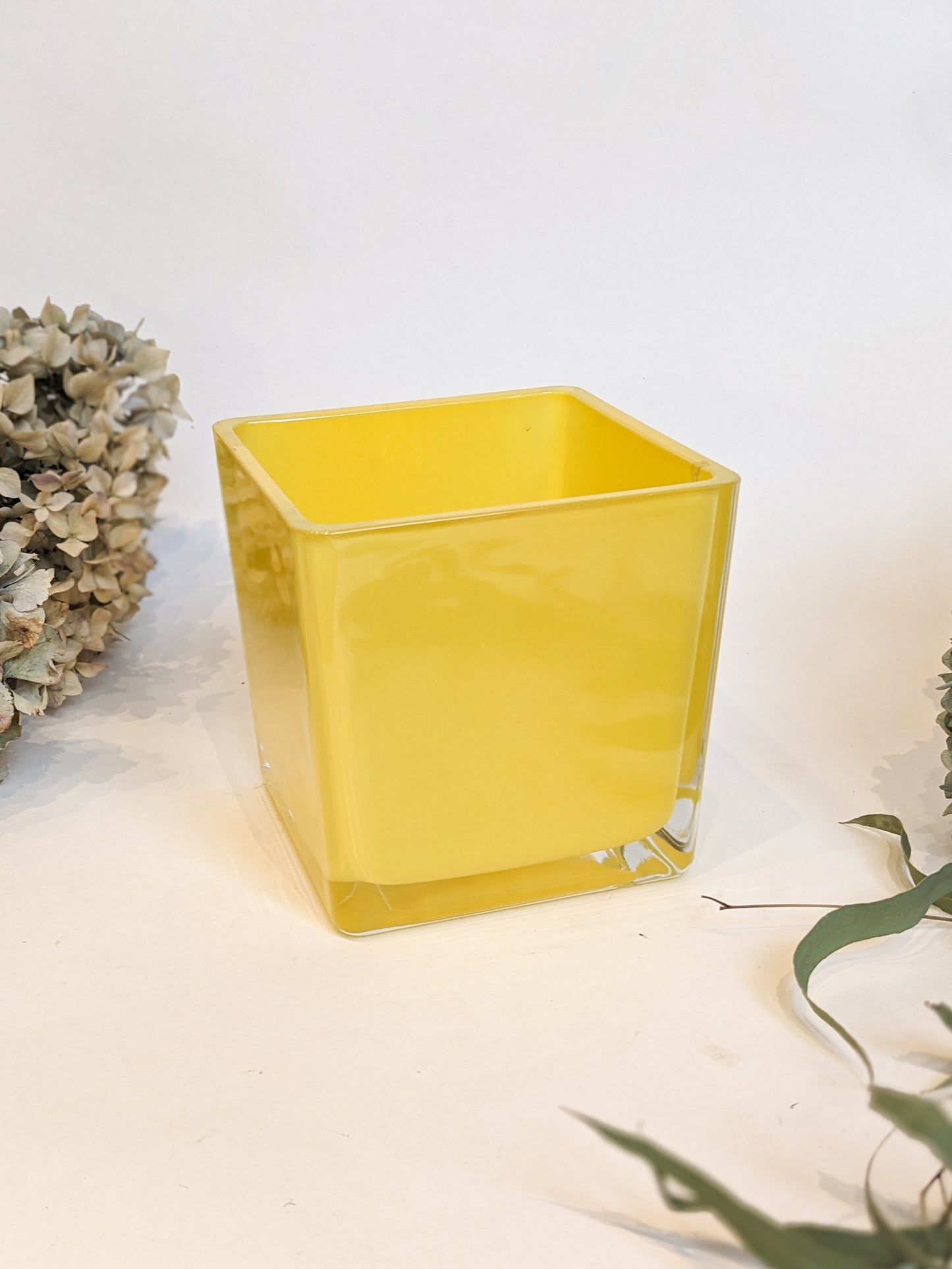 Yellow Cube Vase