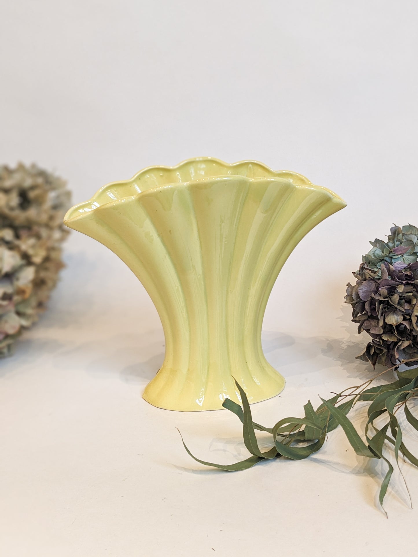 Yellow Fan Vase