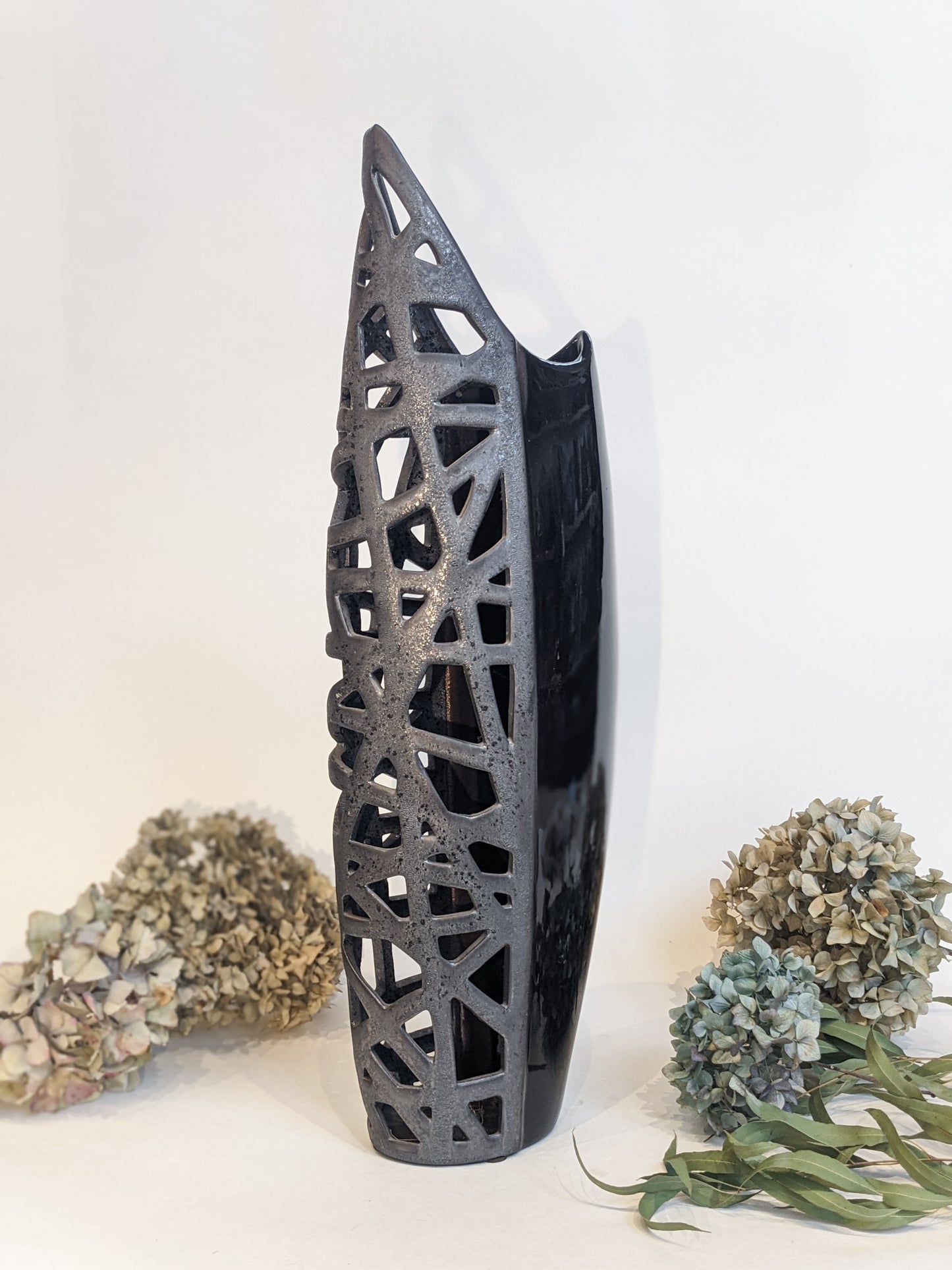 Large Hatched Vase