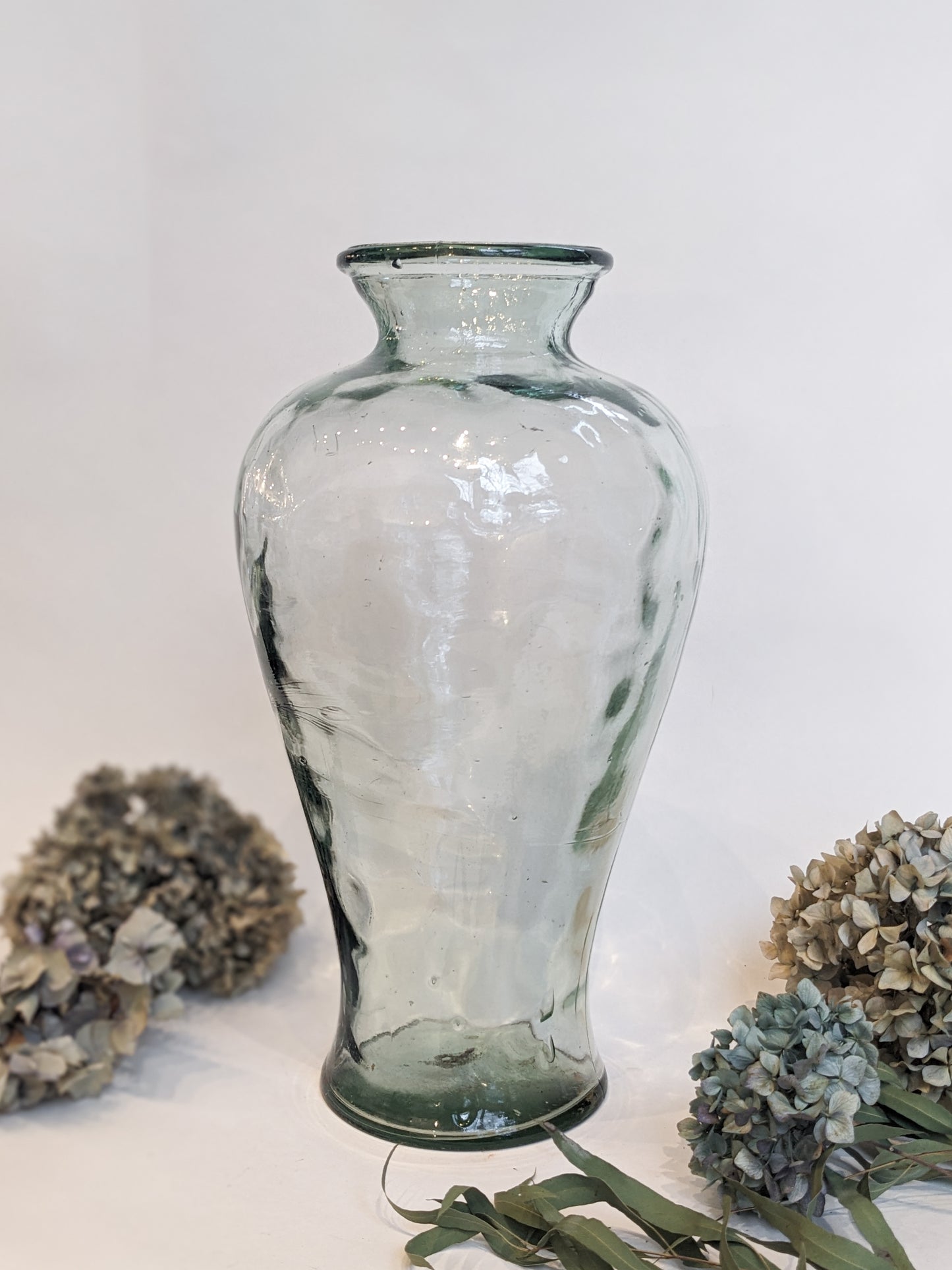 Hammered Glass Jar Vase