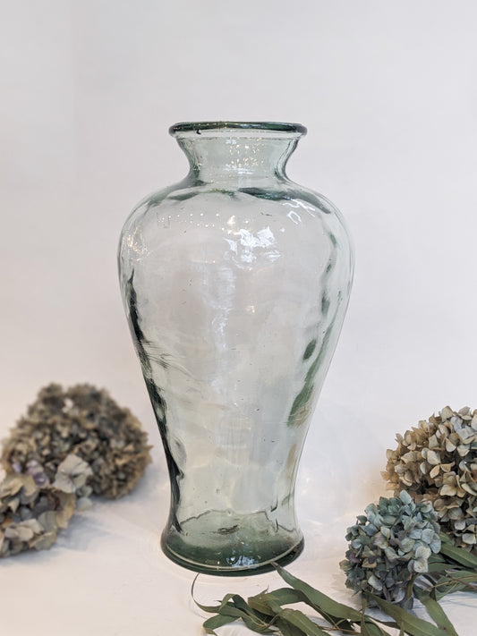 Hammered Glass Jar Vase