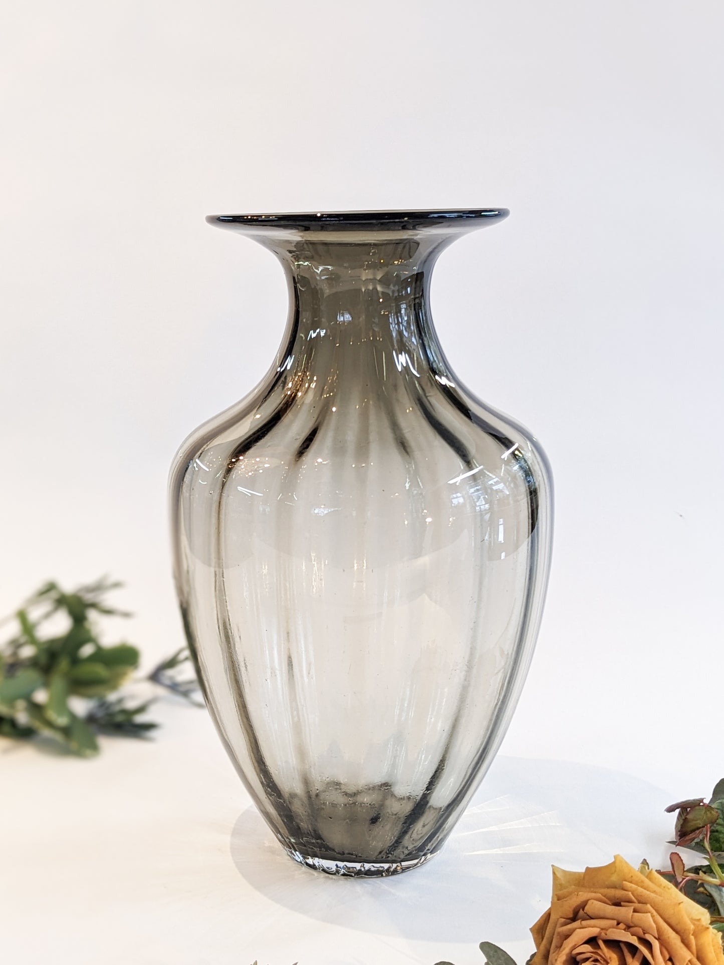 Smoke Grey Jar Vase