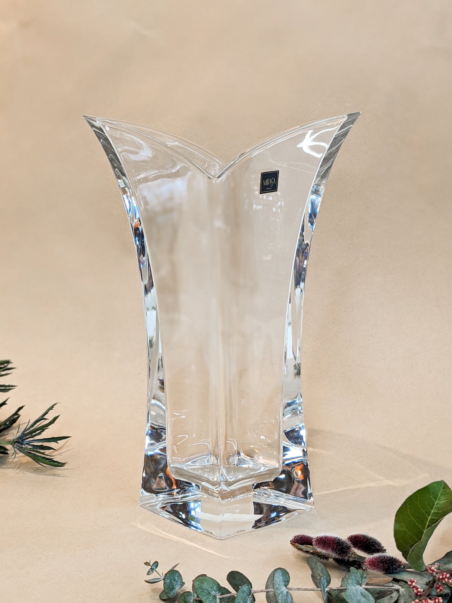 Mikasa Crystal Tulip Vase