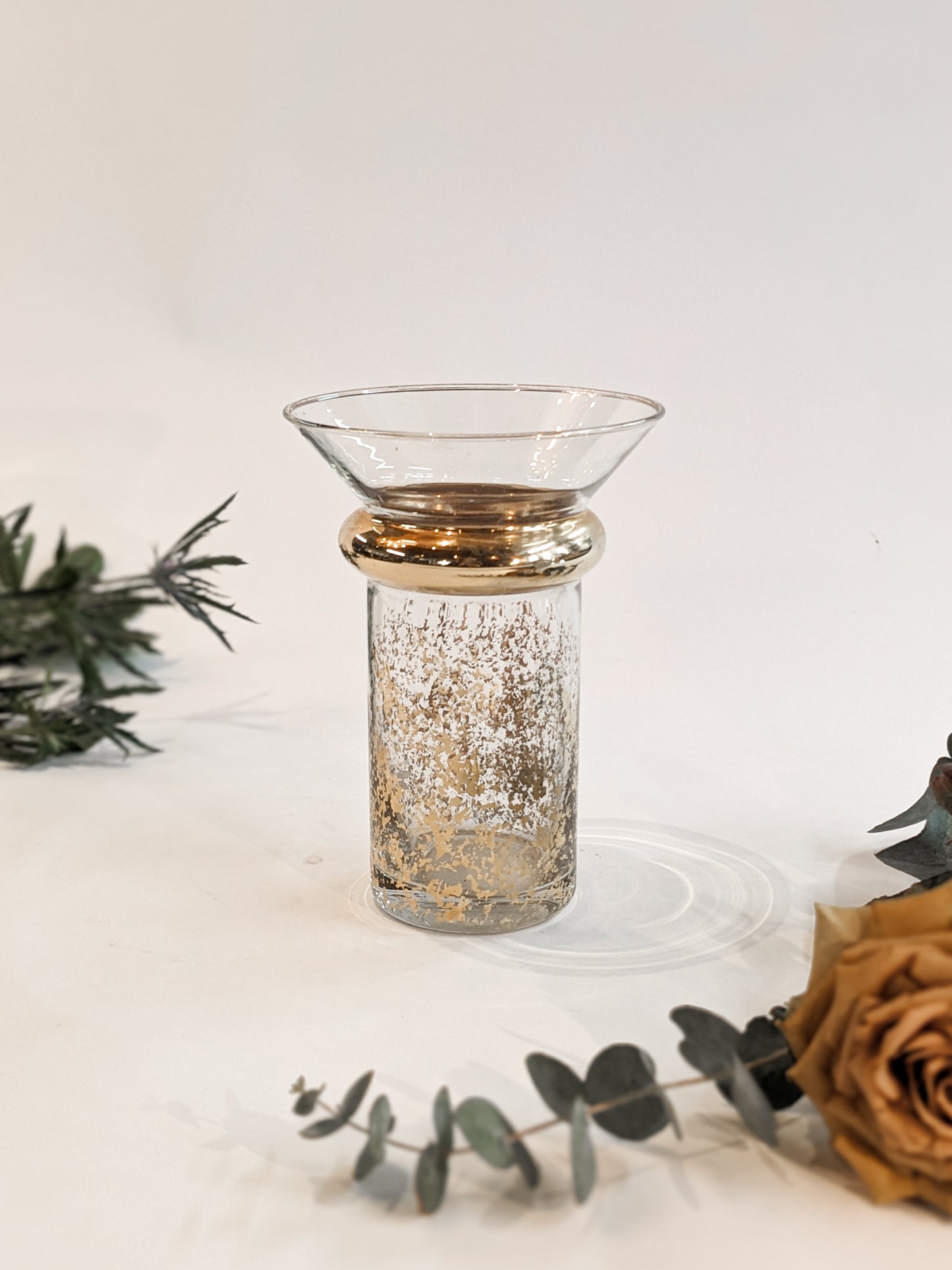 Gold Flake Flare Vase