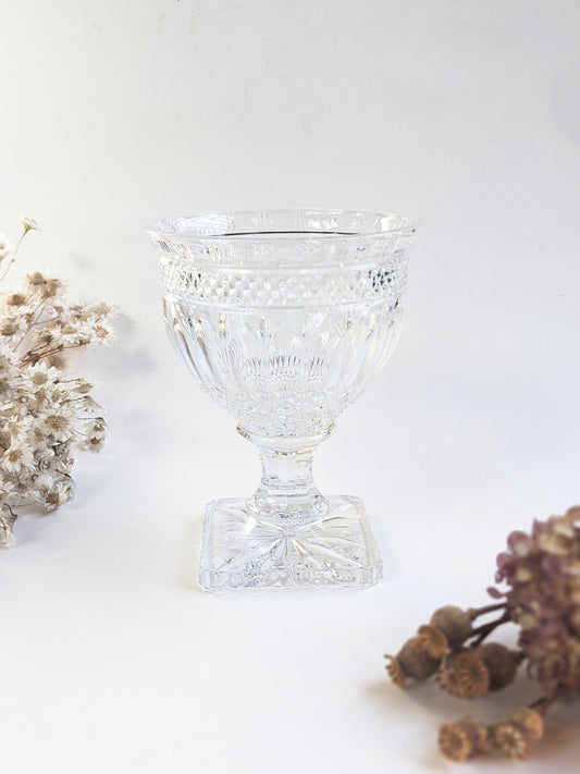 1960's Shannon Godinger Lead Crystal Pedestal Bowl