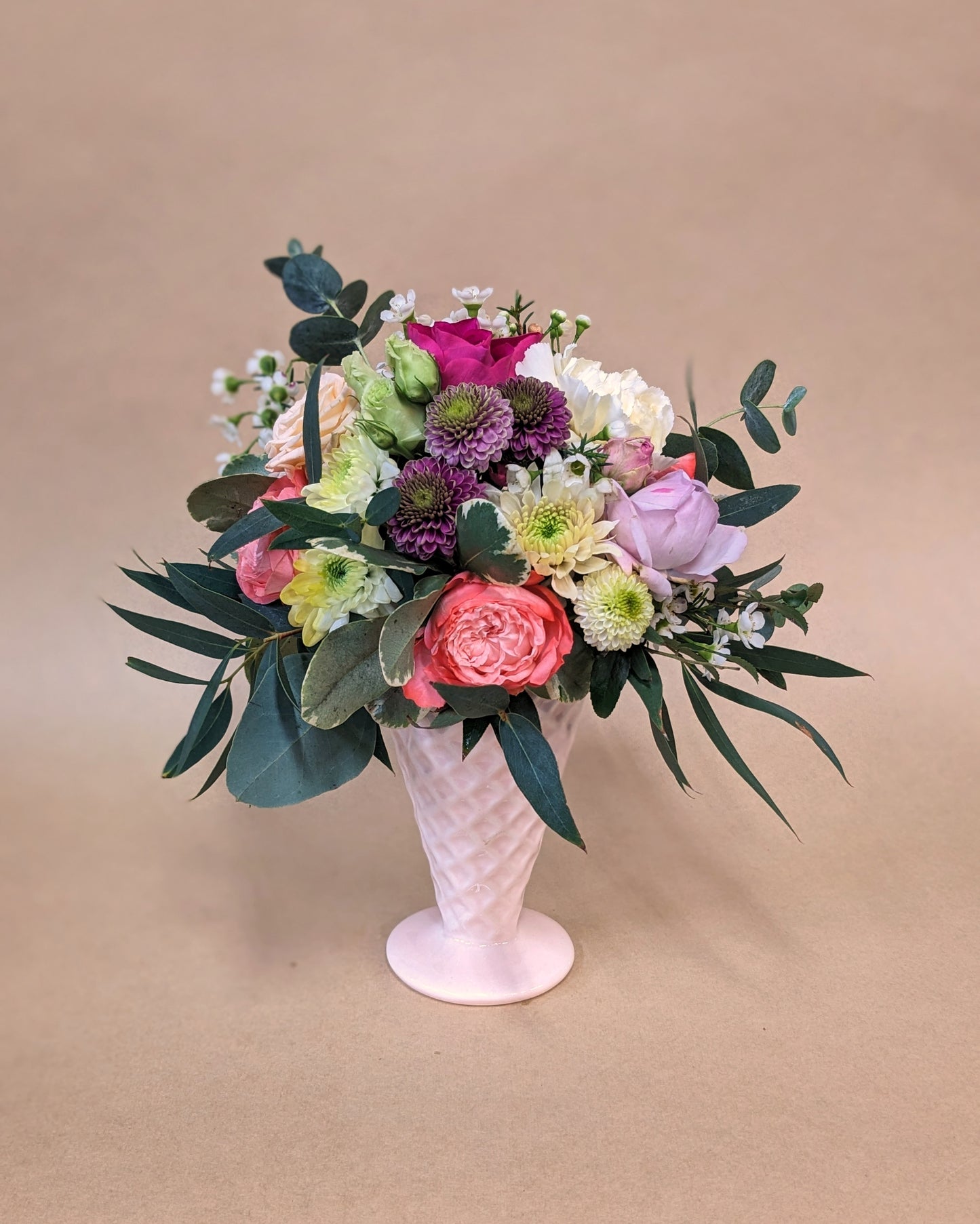 Floral "Ice Cream" Arrangement
