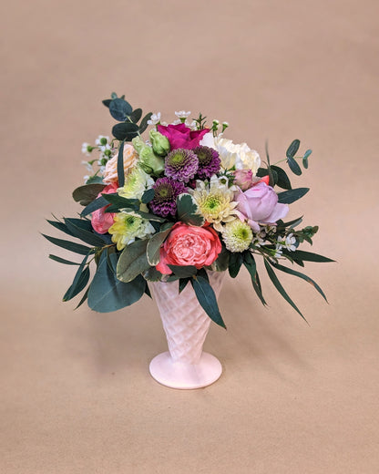Floral "Ice Cream" Arrangement