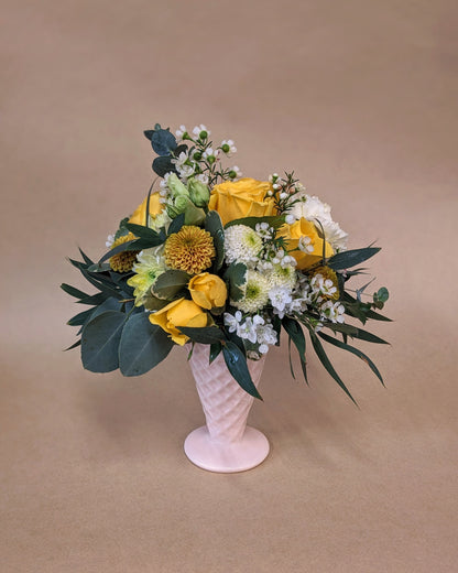 Floral "Ice Cream" Arrangement