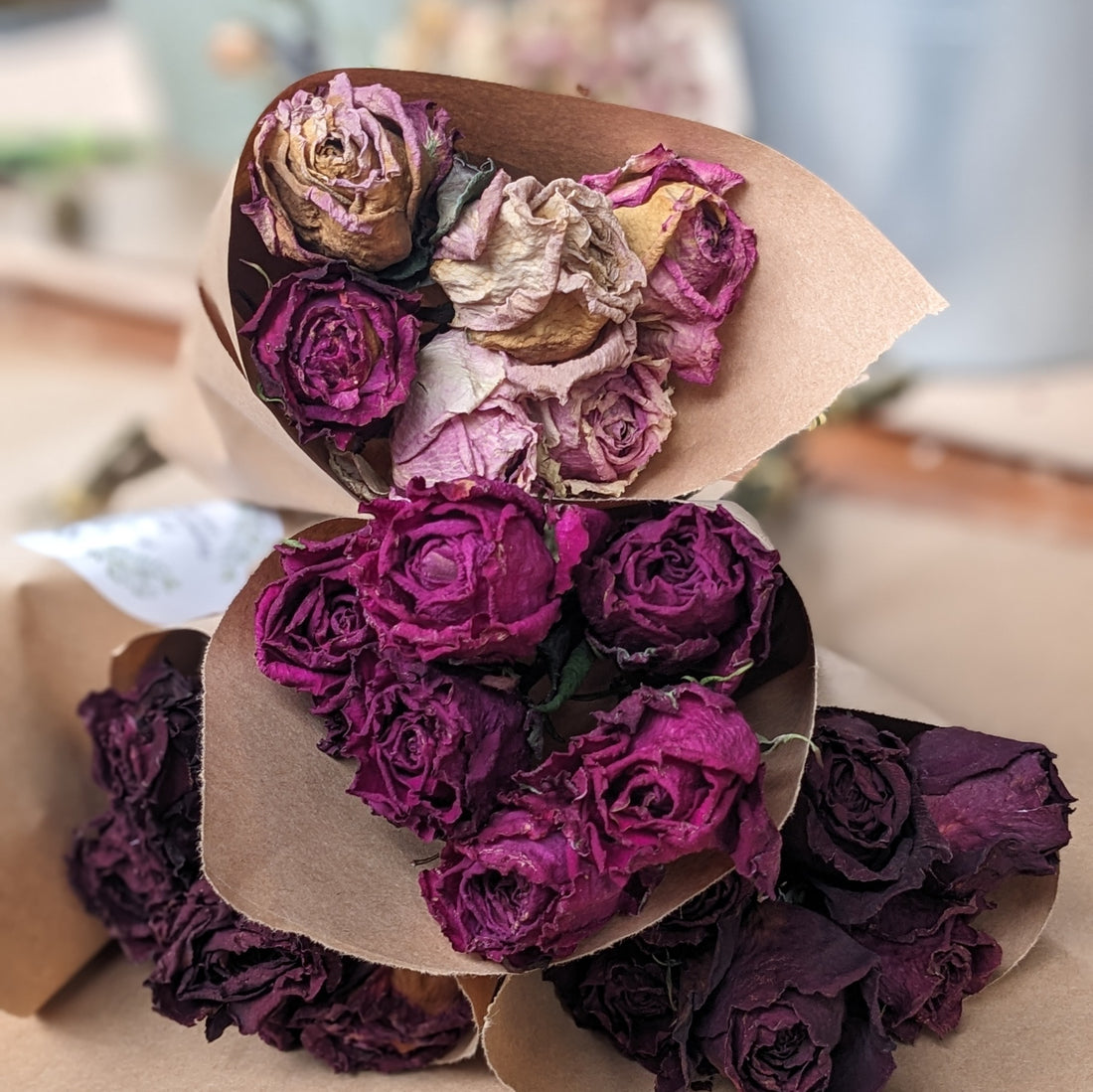 Half Dozen Dried Roses