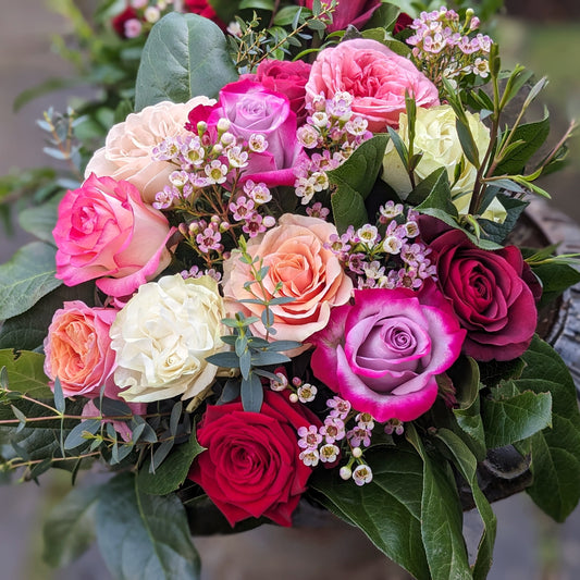 Mixed Rose Hand Tied Bouquet