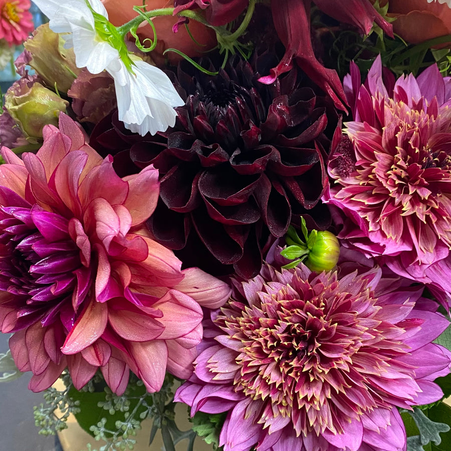 Dahlias by the bunch