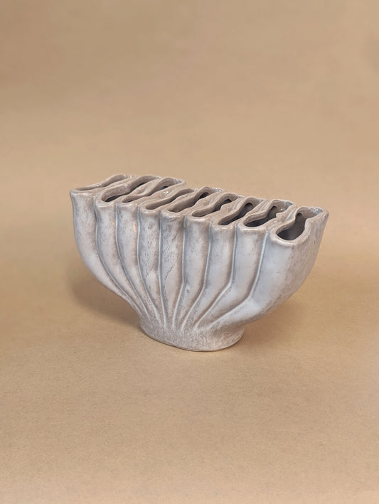 Low Coral Vase