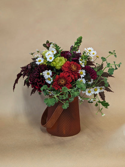 Autumn Glass Basket Arrangement