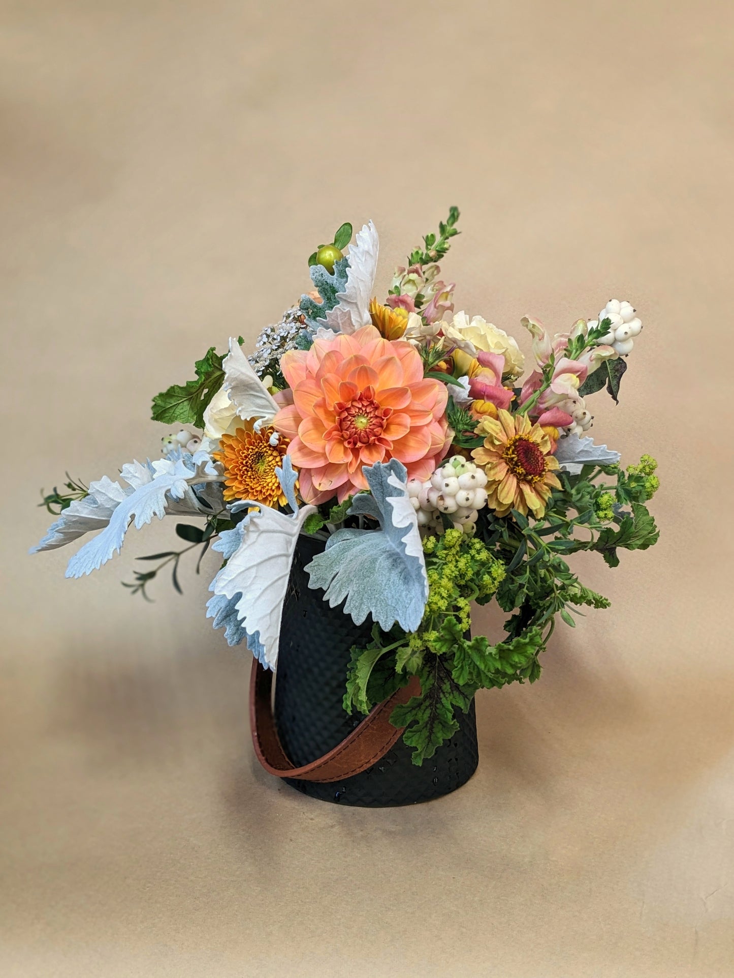 Autumn Glass Basket Arrangement