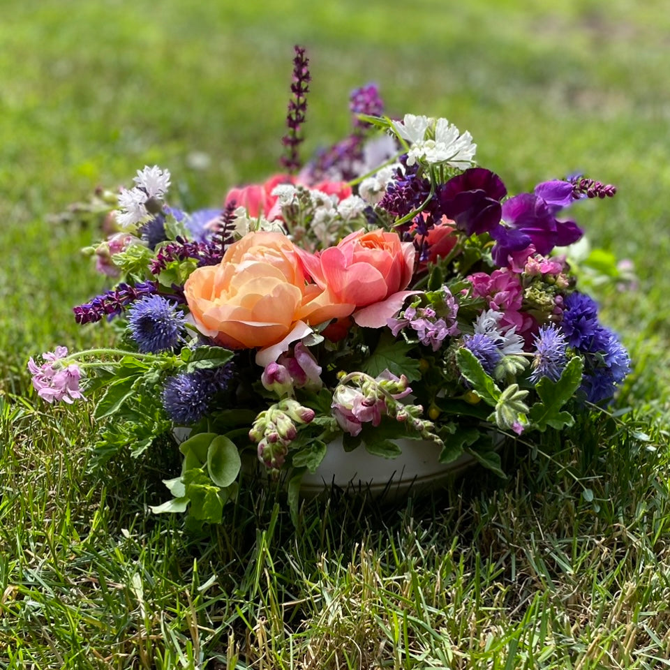 A 21 stem centrepiece arrangement