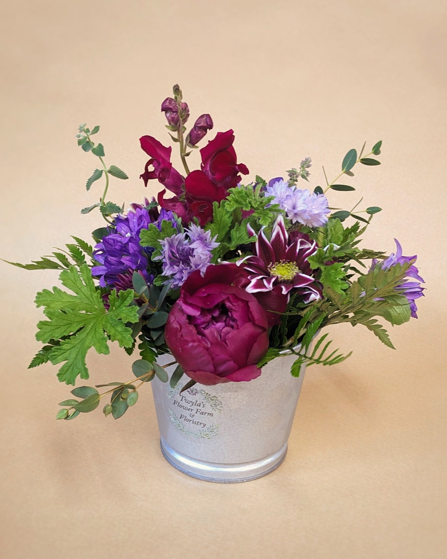 A Tin Floral Arrangement