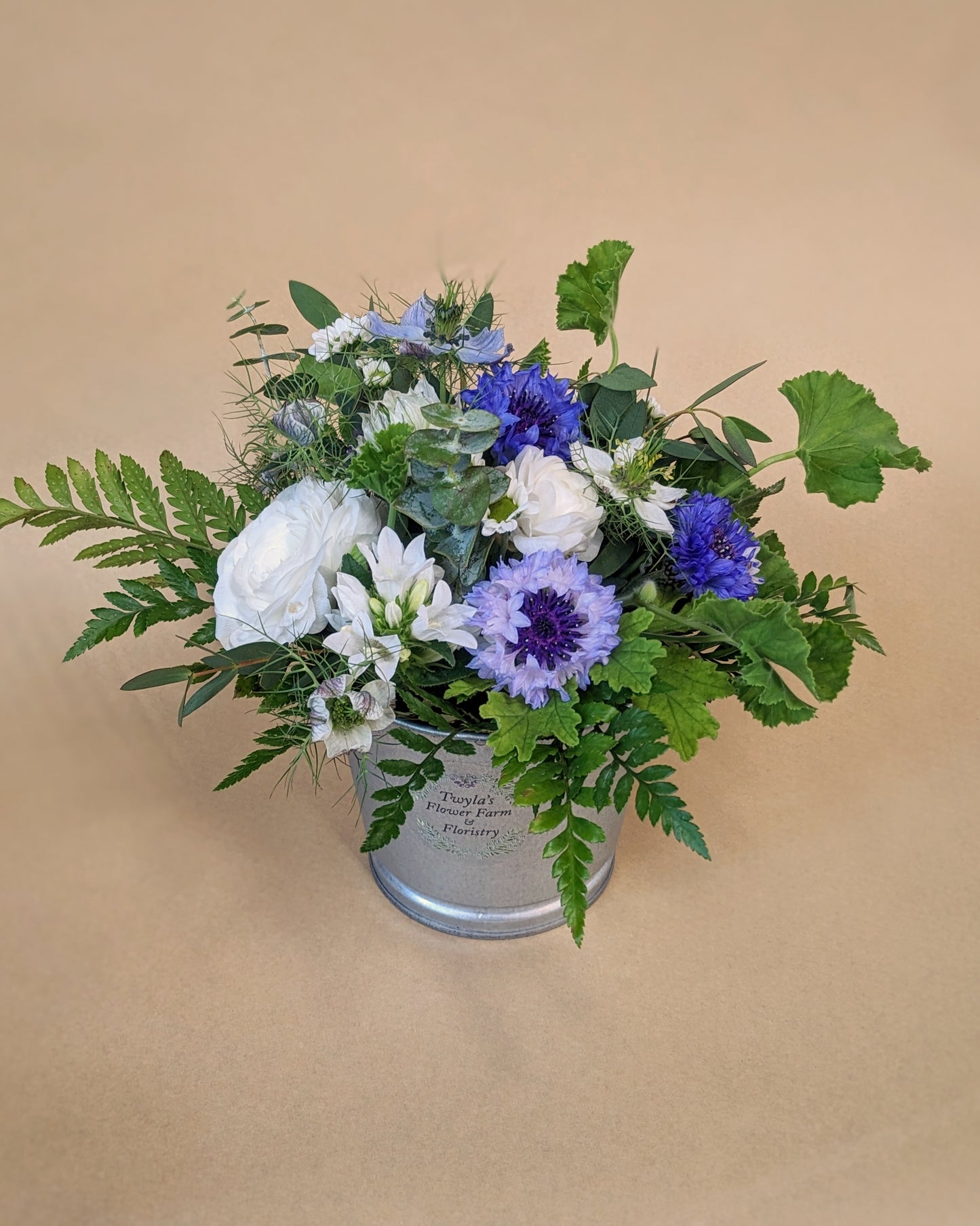 A Tin Floral Arrangement