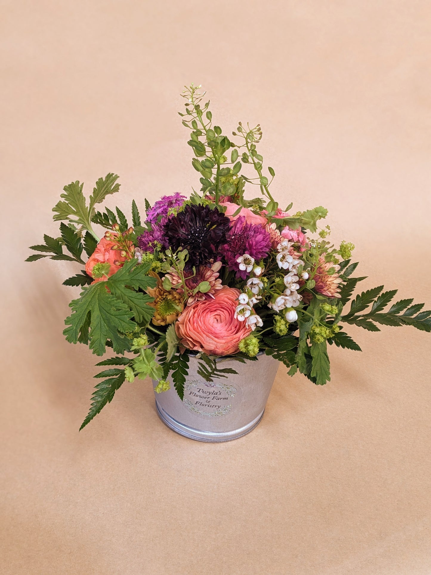 A Tin Floral Arrangement