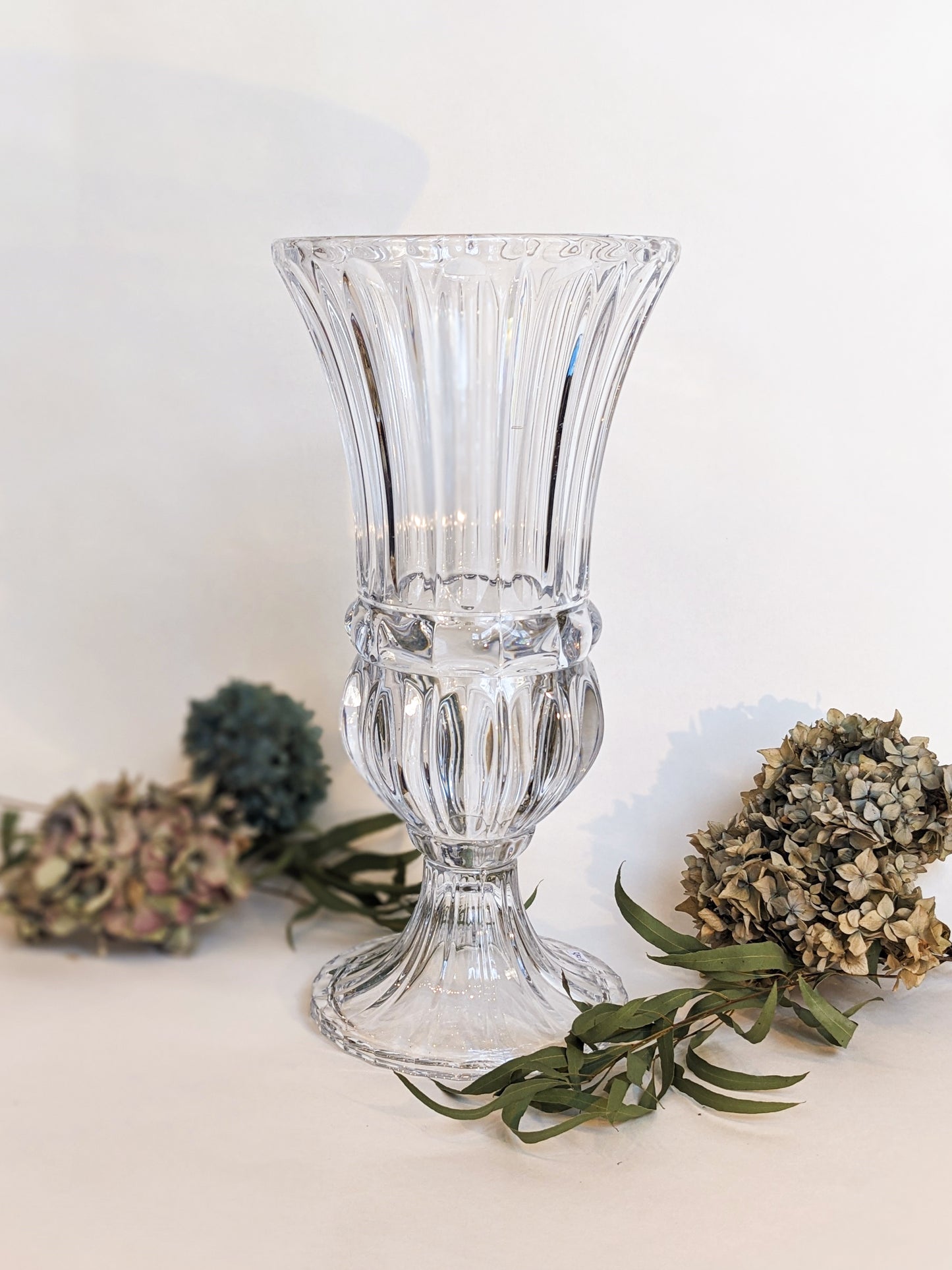 Large Flared Crystal Vase