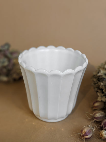 Milk Glass Flare Vases