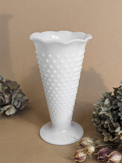 Milk Glass Flare Vases