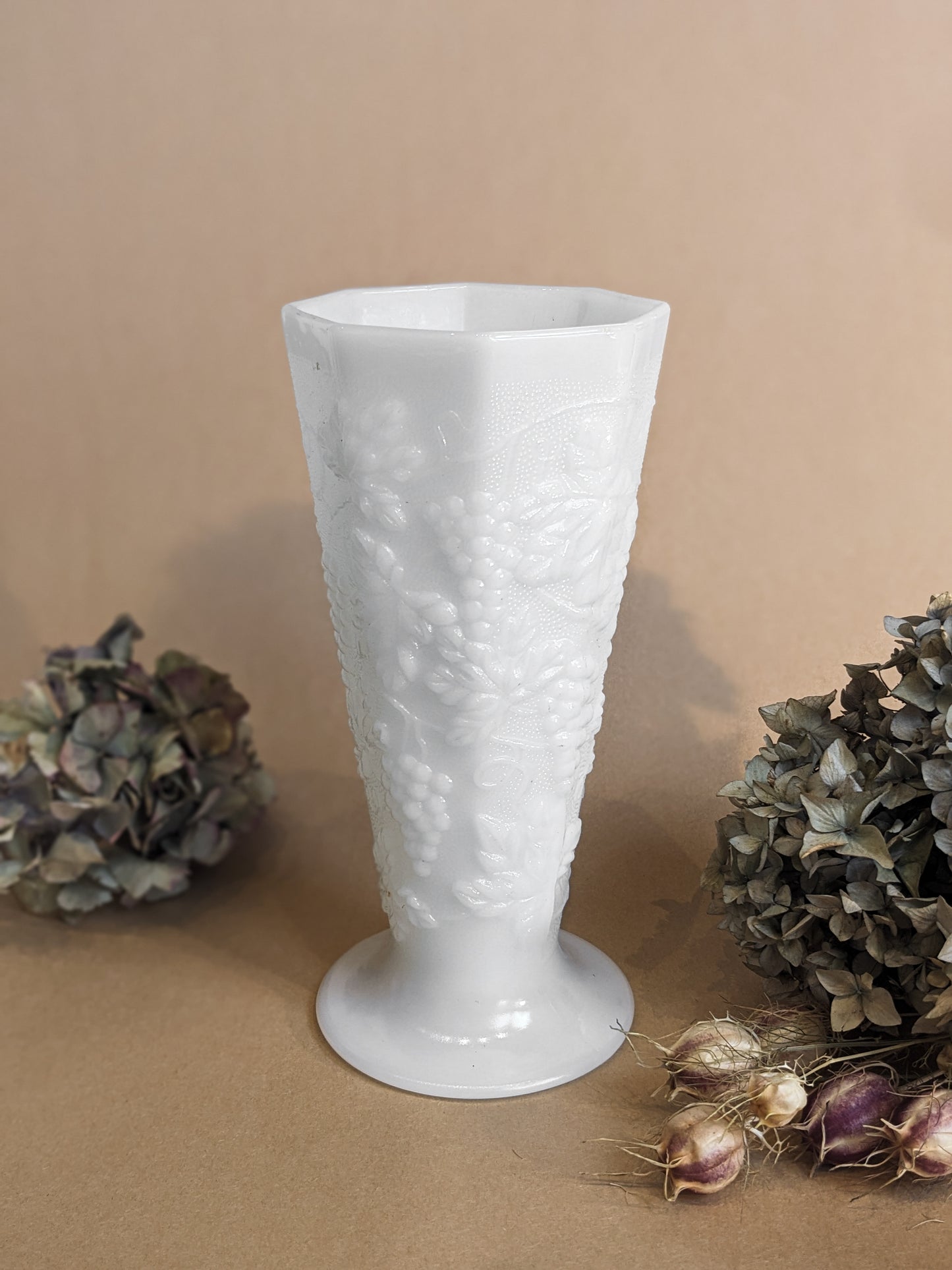 Milk Glass Flare Vases