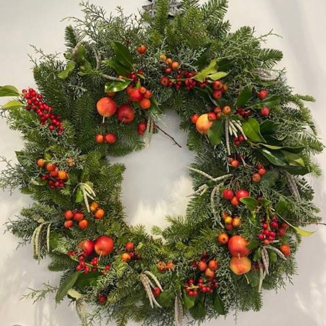 A Warm Colourful Festive Season Evergreen Wreath (6714345914449)